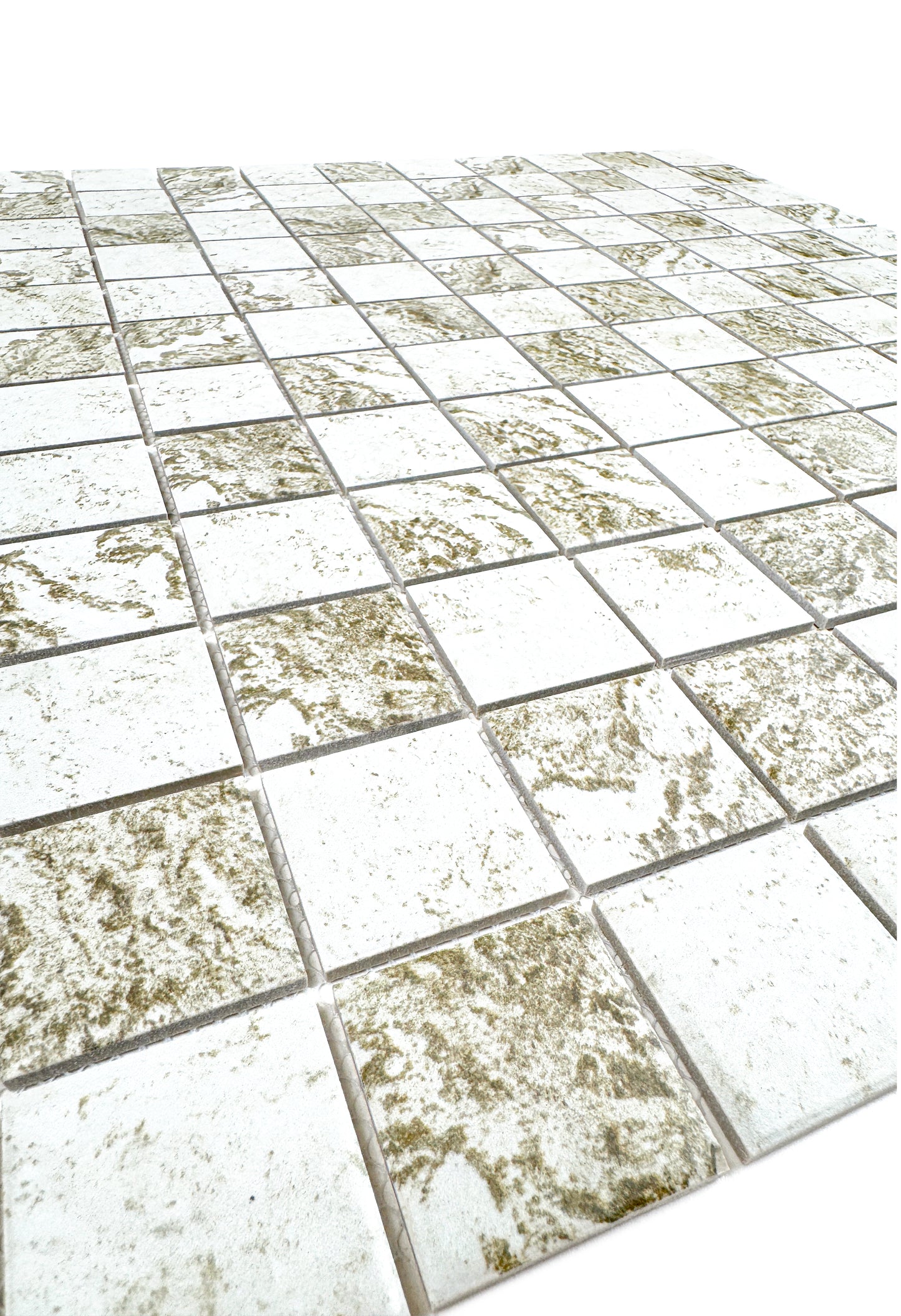 Majestic Naturale Light Off White & Brown & Gray Mixed Stone Pattern Porcelain Mosaic