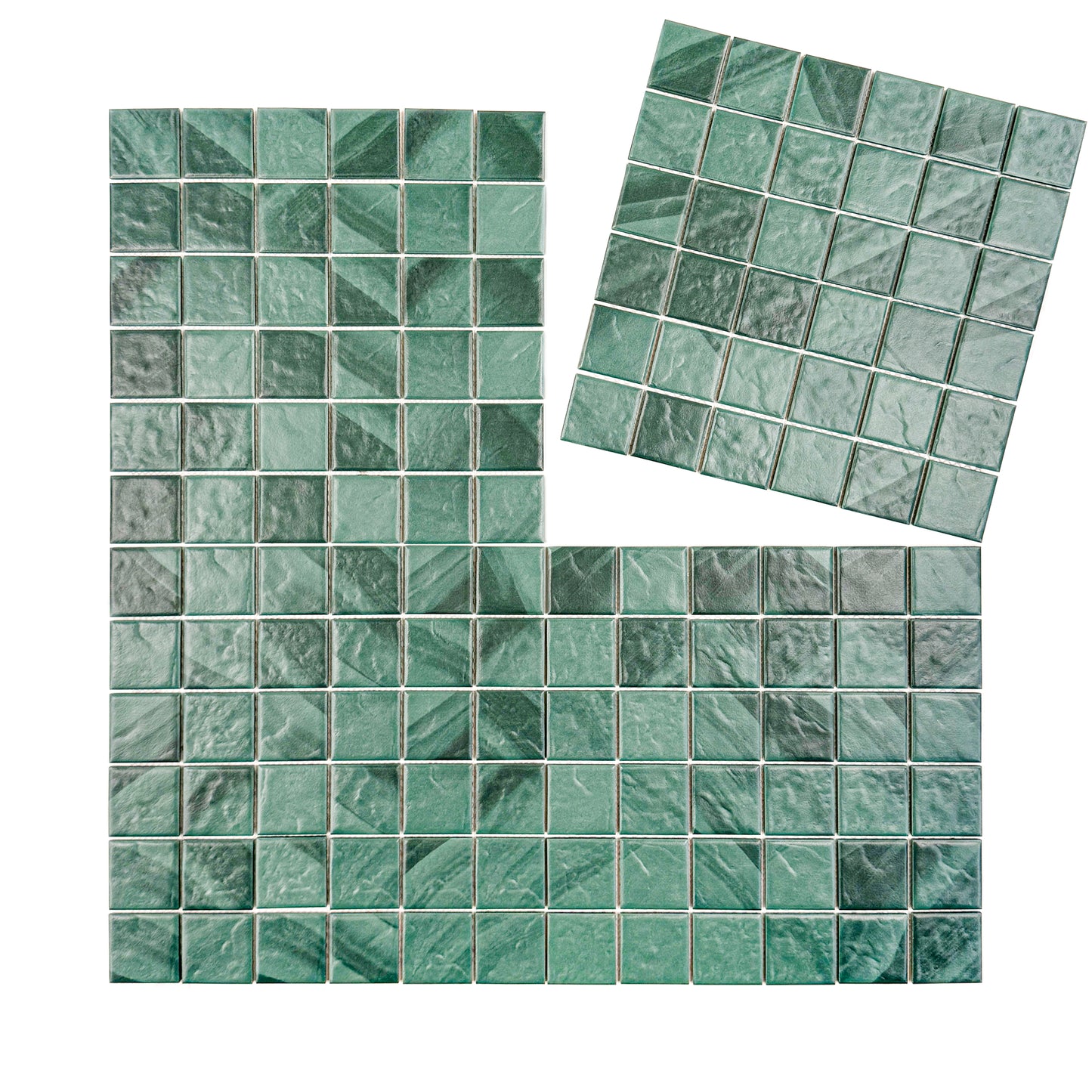 Majestic Naturale Mozambico Forest Green Stone Pattern Porcelain Mosaic