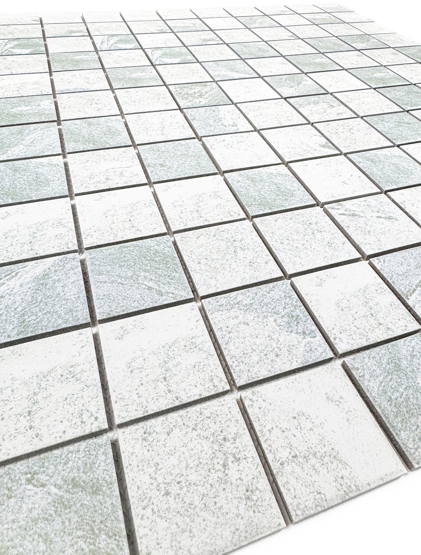 Majestic Naturale Glacier Grey Stone Pattern Flat Surface Porcelain Mosaic