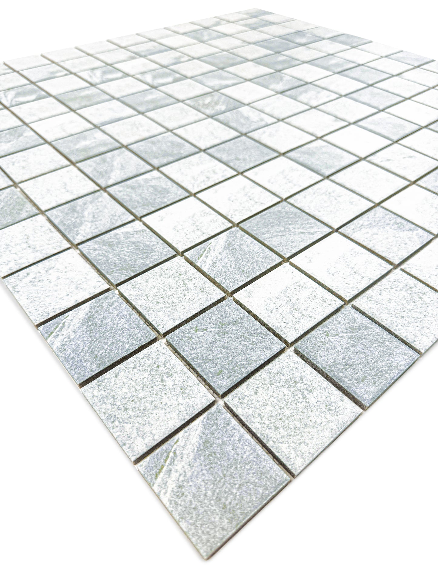 Majestic Naturale Glacier Grey Stone Pattern Flat Surface Porcelain Mosaic