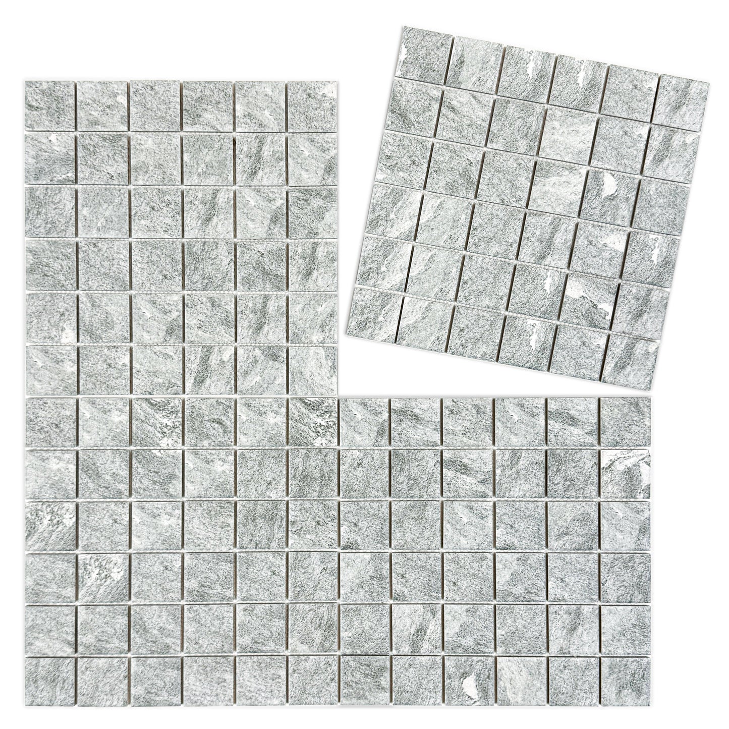 Majestic Naturale Myanmar Grey Stone Pattern Flate Surface Porcelain Mosaic