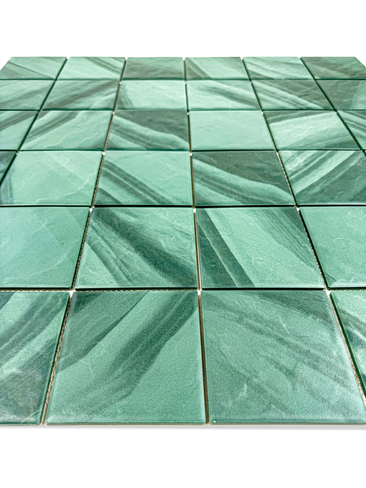 Majestic Naturale Mozambico Forest Green Stone Pattern Porcelain Mosaic