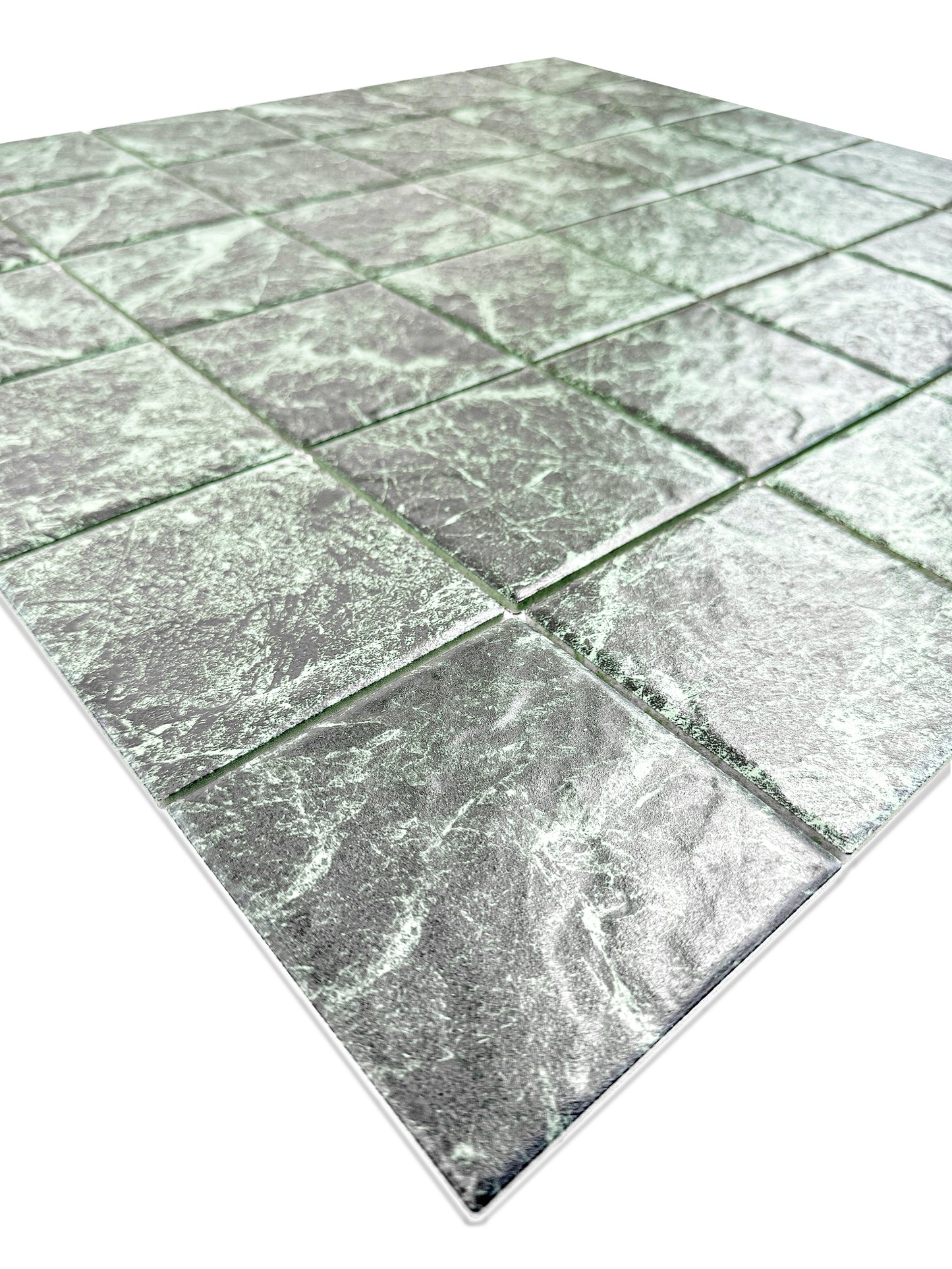 Majestic Naturale Green Big Flower Marble Pattern Porcelain Mosaic
