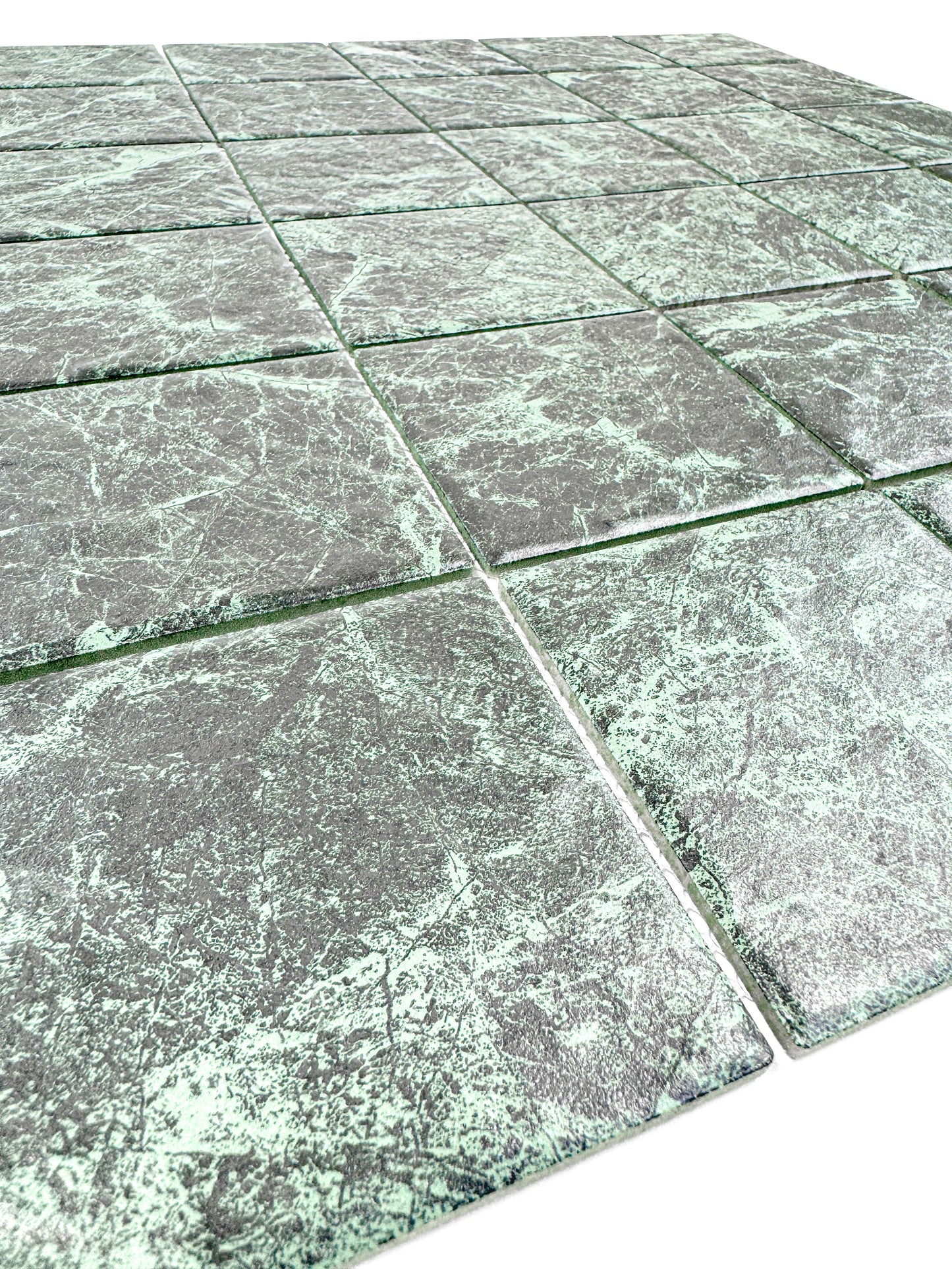 Majestic Naturale Green Big Flower Marble Pattern Porcelain Mosaic