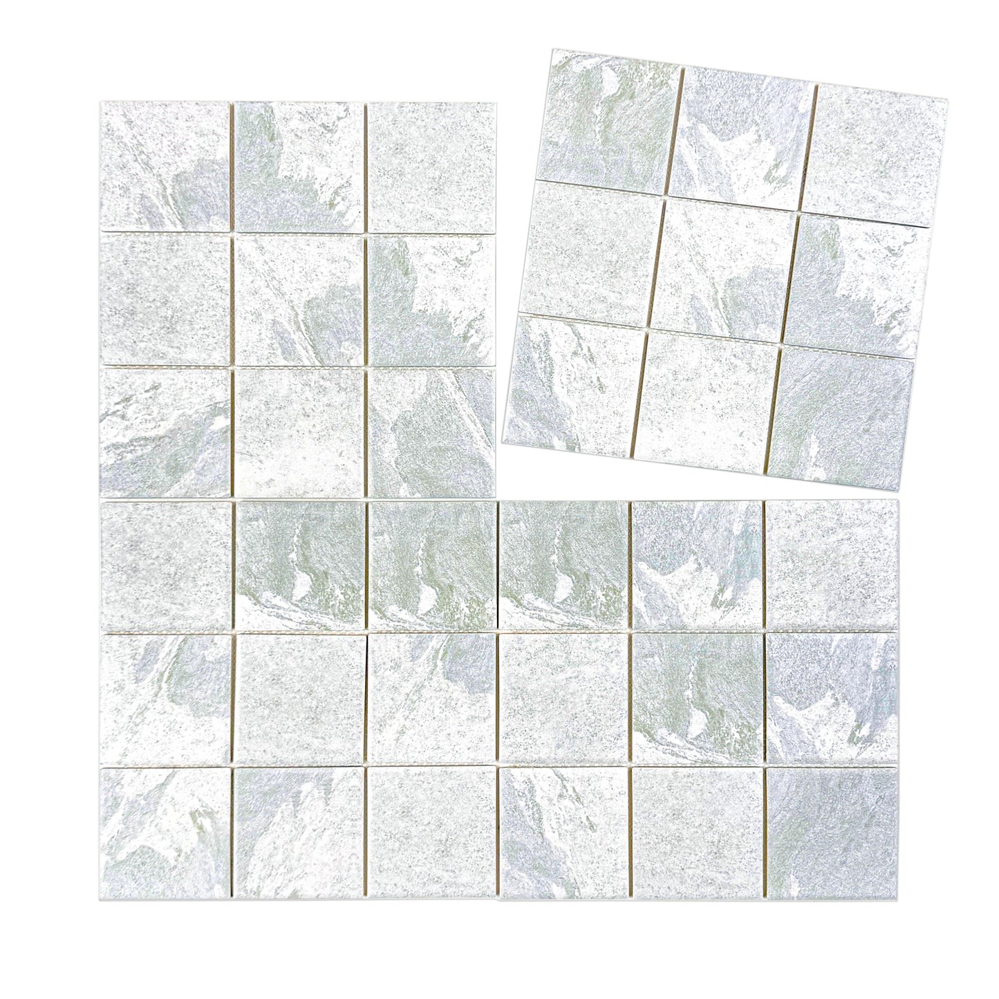 Majestic Naturale Glacier Grey Stone Pattern Flat Surface Porcelain Mosaic