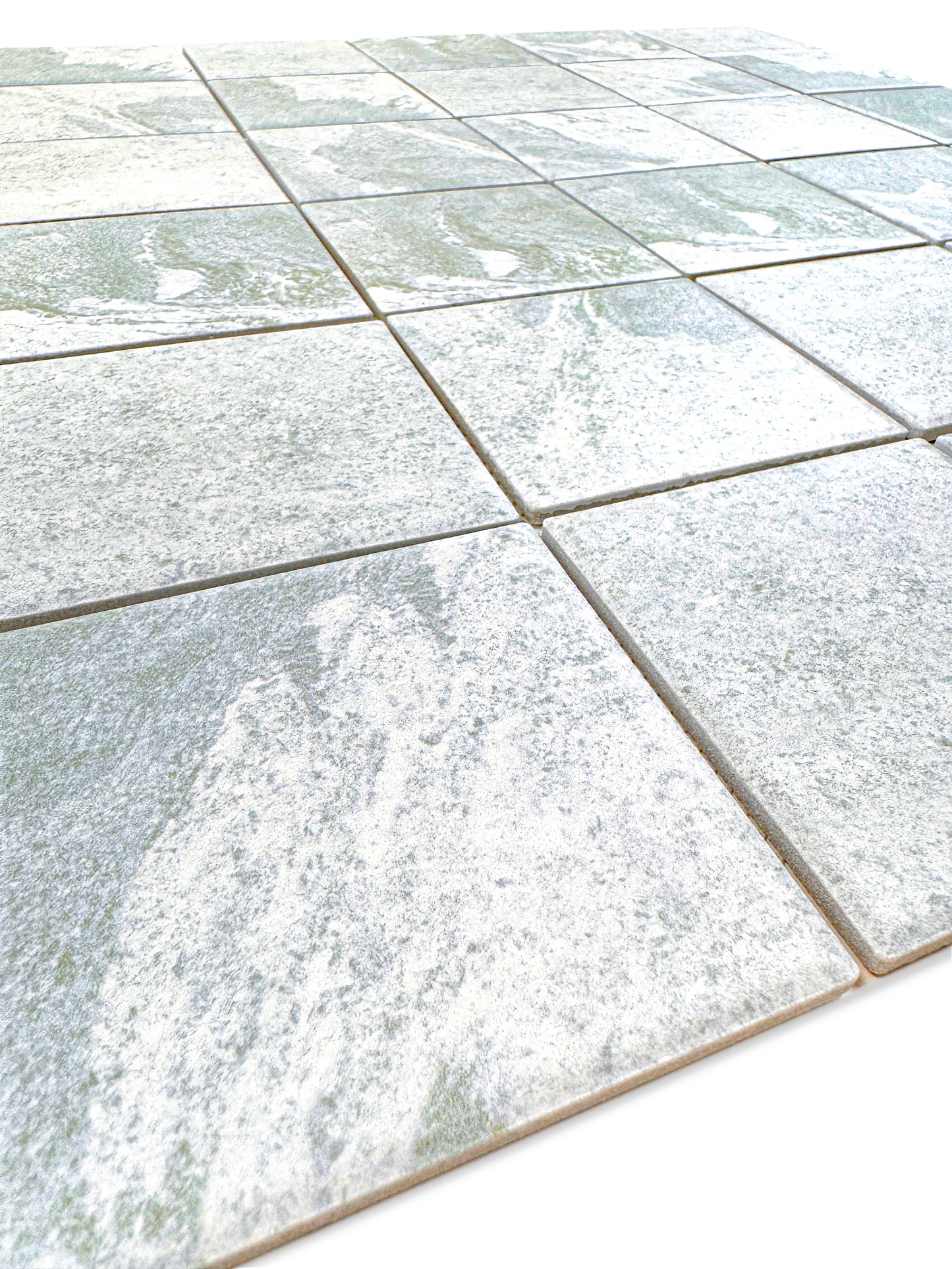 Majestic Naturale Glacier Grey Stone Pattern Flat Surface Porcelain Mosaic