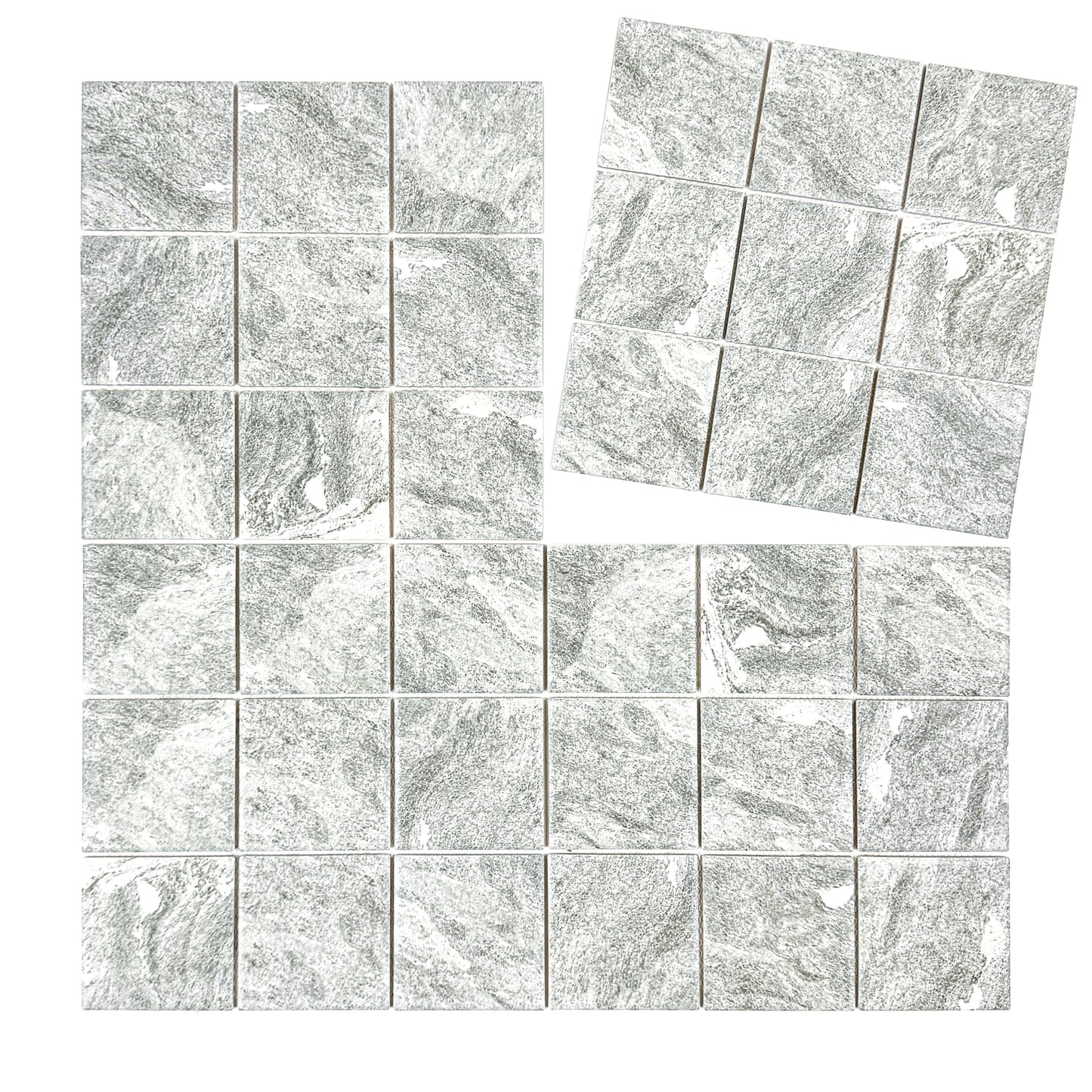 Majestic Naturale Myanmar Grey Stone Pattern Flate Surface Porcelain Mosaic