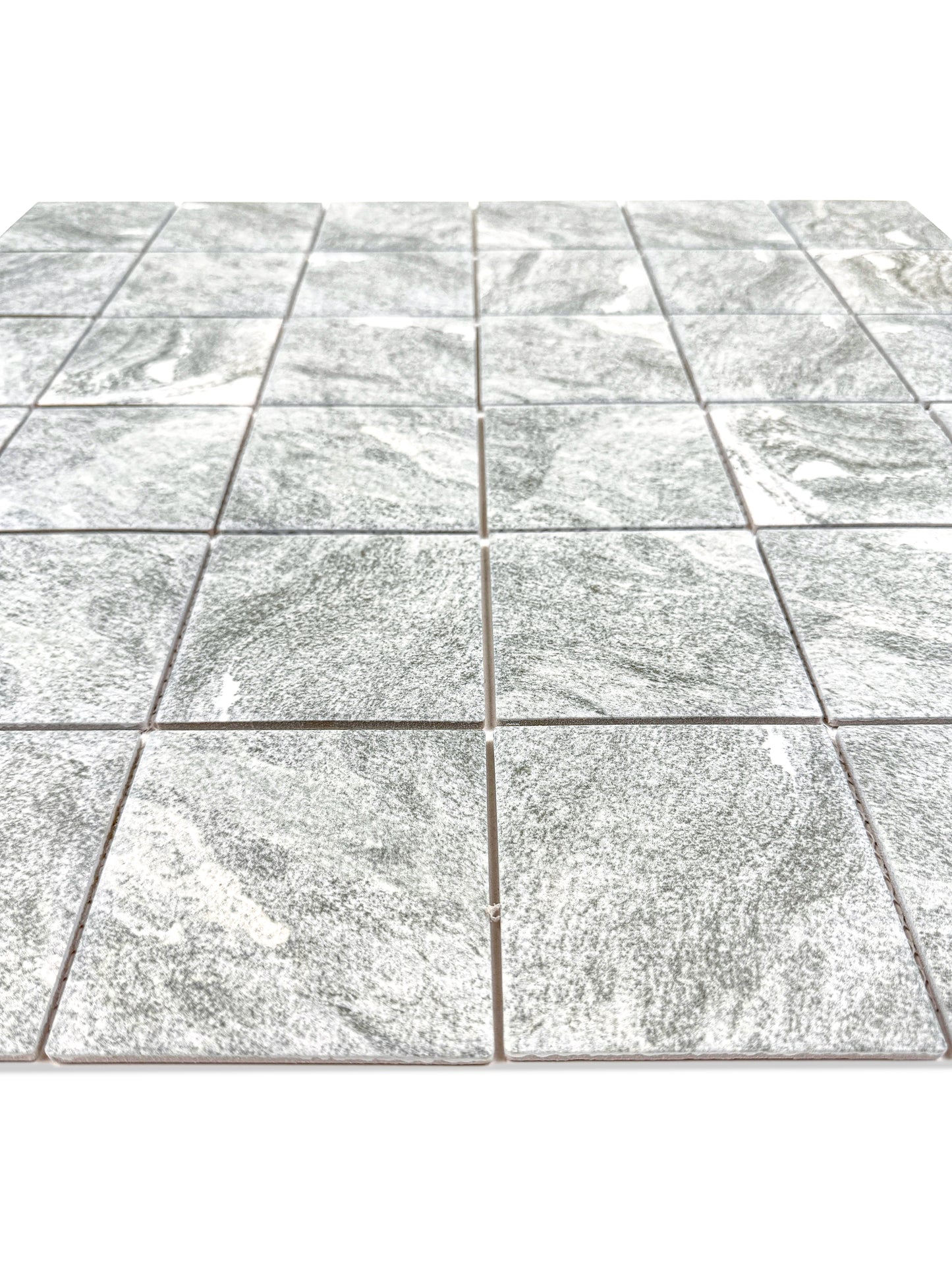 Majestic Naturale Myanmar Grey Stone Pattern Flate Surface Porcelain Mosaic