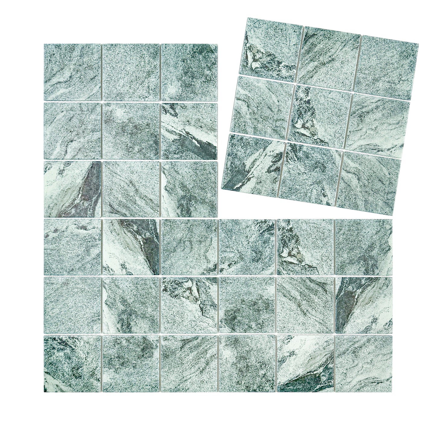 Majestic Naturale Bali Green Stone Pattern Flate Surface Porcelain Mosaic