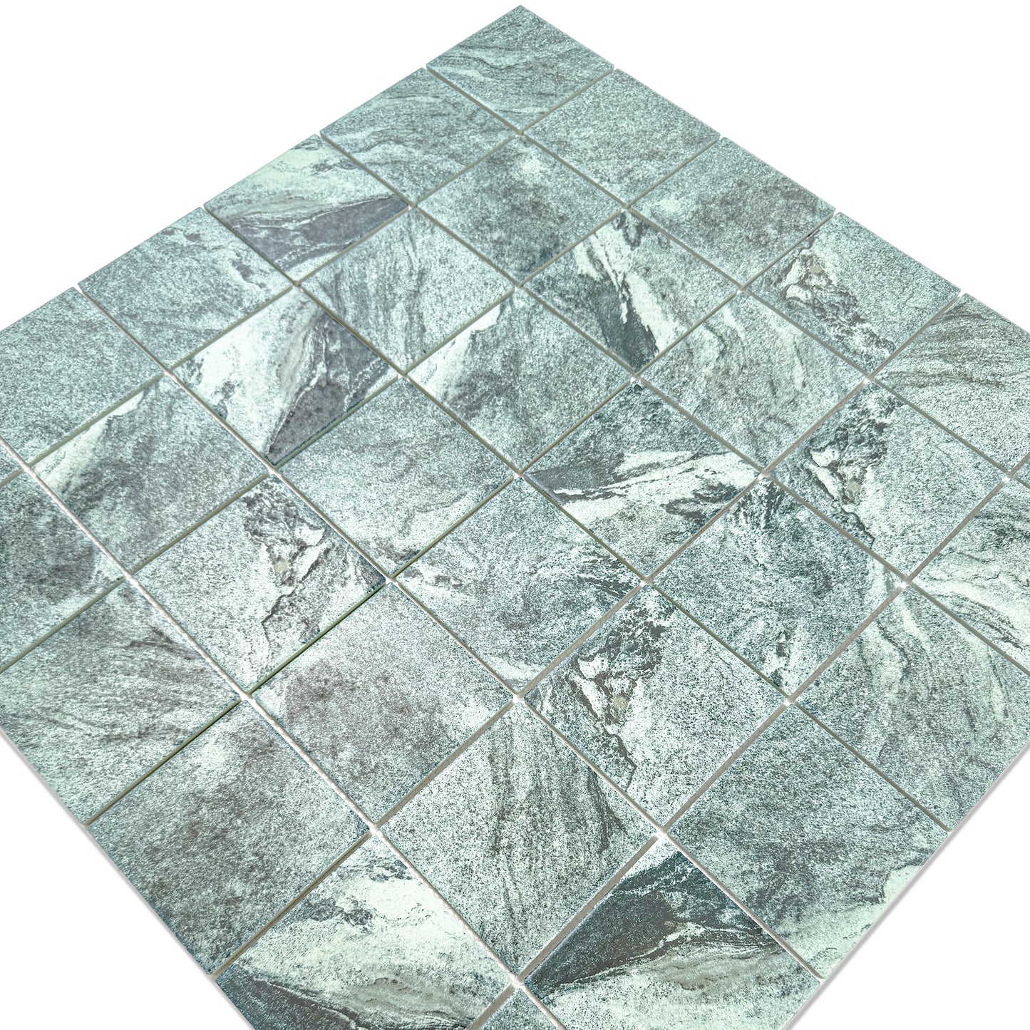 Majestic Naturale Bali Green Stone Pattern Flate Surface Porcelain Mosaic