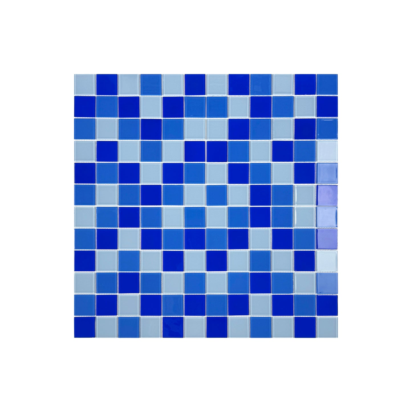 Azure Enchantment Series Sky Blue & Klein Blue & French Blue Mixed Crystal Glass Mosaic